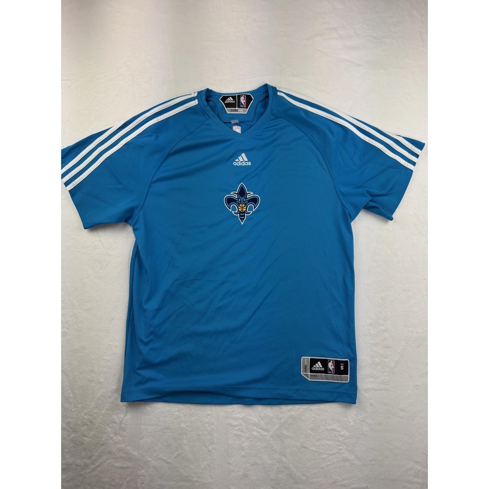 New Orleans Hornets Shirt Mens S Blue NBA Basketball Adidas Clima365 Performance
